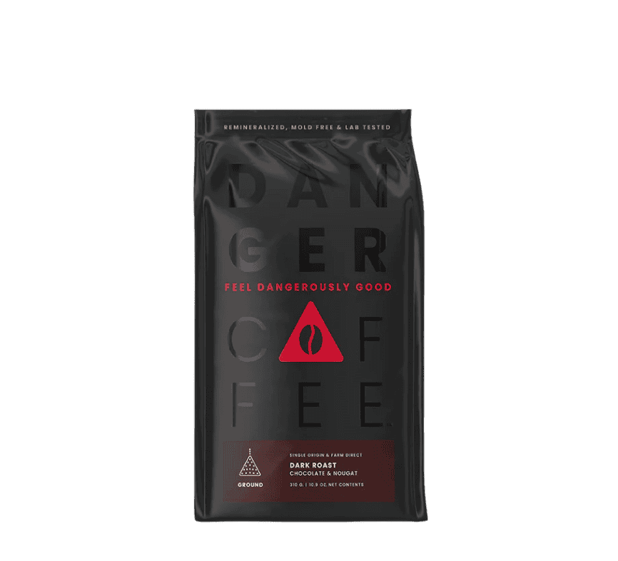 Koop Danger Coffee Dark Roast Ground Mineralized Coffee bij LiveHelfi