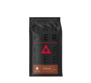 Koop Danger Coffee Medium Roast Whole Bean Mineralized Coffee bij LiveHelfi