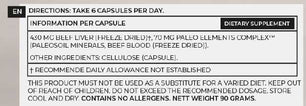 Koop Paleo Powders Grass-Fed Beef Liver Capsules bij LiveHelfi