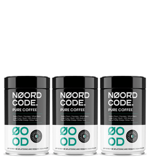 Koop NoordCode Pure Coffee 3-pack (3 x 250 grams) Medium Roast Whole Beans bij LiveHelfi