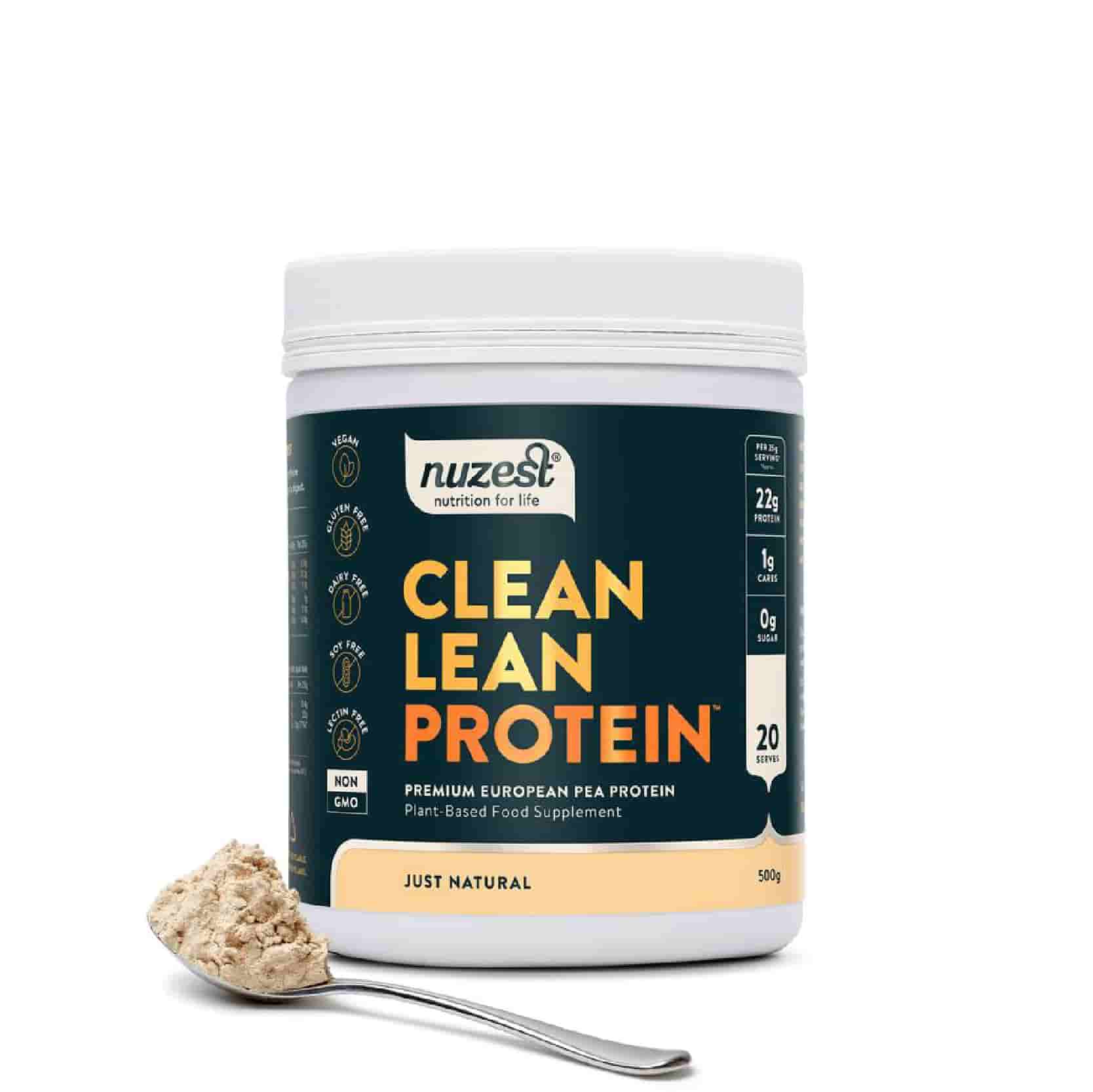 Koop Nuzest Clean Lean Protein Just Natural 500 gr bij LiveHelfi
