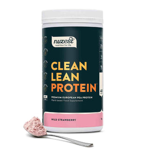 Koop Nuzest Clean Lean Protein Wild Strawberry 1 kg bij LiveHelfi